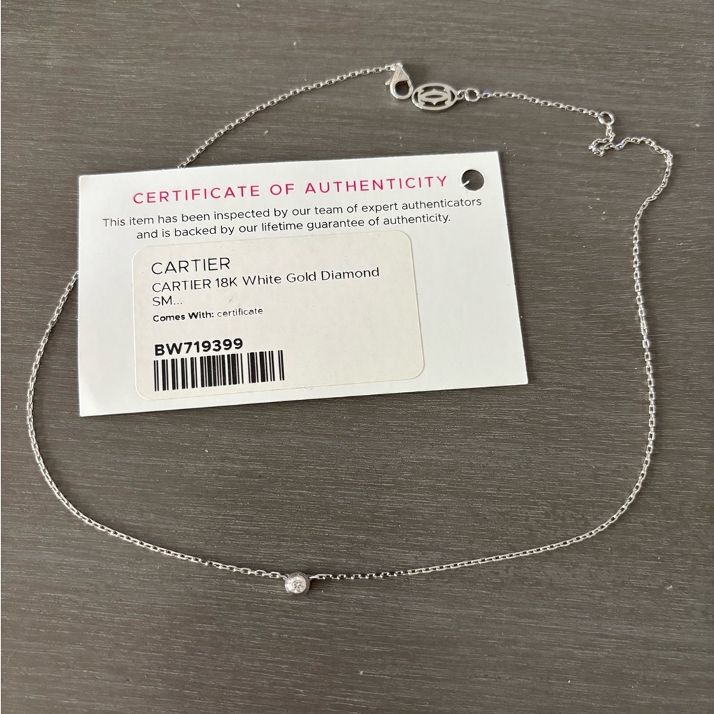 Cartier 18K WG & Diamond Necklace D'Amour! With COA. - Picture 5 of 6